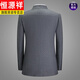 Hengyuanxiang new autumn and winter men's Chinese stand-up collar suit suit suit middle-aged gray tunic suit two-piece versatile new medium gray 185C