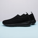 Chaussures masculines, chaussures de marche sportives, chaussures pour femmes du printemps et d'été, chaussettes, pédale respirante d'un pied, chaussures légères et décontractées légères en marche, tous pédales noires, A689 43 chaussures de sport standard taille