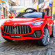 Xiaogazi Maserati children's electric car remote control toy car can seat double children's stroller with remote control electric car, painted blue, dual drive + leather seat