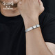 GsunG platinum PT950 men's nail sand bracelet solid double nail sand C-shaped women's bracelet glossy atmosphere simple style customized products contact customer service