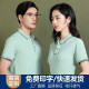 冰丝工作服t恤定制polo衫短袖翻领印logo夏季广告衫企业工衣厂服 9902墨绿色 L
