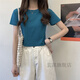 Shangqi versatile ultra-short and blood-sleeved clothes, white short-sleeved T-shirt, women's summer high waist and navel-exposed short style 844 white XL