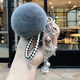Mu Mingerlai Mädchen Herz Key Chain Kreative Schlüsselkette Frauen Otter Rabbit Hair Ball Plüsch Anhänger Auto Schlüsselkette Mädchen Pack Pendell