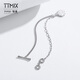 TTMIX Platinum Bracelet PT950 Retro AB Chain Platinum Bracelet Women's Fashion Versatile Hand Accessories Gift 6.3-6.5g Length 18cm (One-word Buckle)