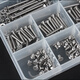 GUWANJI 304 stainless steel household boxed screws, nuts and gaskets set cup head round head countersunk head hexagonal bolts national standard 304 cup head hexagonal 140 pieces (M2.5) 1 set