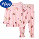 Disney (Disney) Kinderpyjamas Prinzessin Frühling und Herbst Langarmanzug Dünnes Baumwollbaby kleines Mädchen Haus Kleidung Eltern-Kind Langarm Spitze Englische Erdbeergröße 16 Größe Höhe 125-13555 Jin [Jin gleich 0,5 kg]