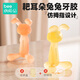 beedoll蓓兜婴儿牙胶磨牙棒口欲期兔兔牙胶咬咬乐玩具硅胶4月龄+ 纳米银