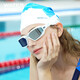 WATERTIME/Shuichuan Swimming Goggles Myopia Women's Anti-fog Swimming Goggles Men's HD Coated Swimming Goggles White