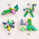 Children's building block assembly toys baby intelligence development baby wooden 1-3 girls early education 3-6 years old boy [barrel] 100 printed building blocks