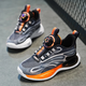 Hongxing Children's Shoes for Boys Rotating Buttons Autumn Anti-Slip Wear-resistant Training Shoes Student Shoes Shock Absorbing and Resilience Running Sports Shoes 9903 Tianlan Single Net 32