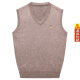 Specht Feder- und Herbst-Dünn-Männer-Weste mittlere Alters und lässige, feste Farbe V-Ausschnitt Strick-Wollhülsenweste Pullover 2108 mittelgrau x 165/m Empfohlen 90120jin [Jin gleich 0,5 kg]