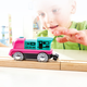 Hape Locomotive Toys Детский трасса поезда 1-3-6 лет мальчики и девочки детские подарки торговые подарки E8490 Розовый красочный электрический поезд