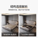 Jian Xin Einfache moderne leichte Luxus -Lederbett Doppelbett 1,8 Meter 2 Meter Hochzeitsbett Hauptschlafzimmer Queen -Bett 3532