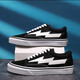 Yingwen Skateboard Shoes Flat Shoes Men Месть x Storm Shorm Storm Lightning Flame Canvas Shoes Men Casual Shoes Lightning Orange (подошва второго поколения) 44