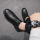 Lwok neue Lederschuhe Herren trendige Herrenschuhe Casual Shoes Fashion Business Schuhe Britisch -formale Schuhe koreanische Lederschuhe 9920 Schwarz (vier Jahreszeiten) 39