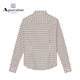 AQUASCUTUM/雅格狮丹秋冬新品女士格纹纯棉长袖衬衫Q4865W0031 卡其色83 M