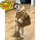G.DUCKKIDS Little Yellow Duck Girls' Lamb Wool Jacket 2025 Autumn and Winter New Children's Fur All-in-One Coat Thickened and Warm Brown Brown Velvet 100cm