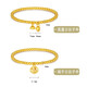 Jingyuelong Pure Gold 999 Two Worlds Huan Ancient Method Gold Bracelet Inherited Lotus Transfer Beads Blessing Brand Bracelet Bracelet for Women to Give to Wife 5mm Gold Beads + Blessing Brand Approximately 4.3-4.4g