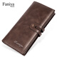 
Fania Wallet Men's Long Leather Head Layer Cowhide 2025 New Multifunctional Card Pack Certificate Pack Large Capacity Wallet Pack Coffee Color