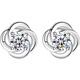CEENIU Fat Donglai's same style pt950 platinum ear stud earrings exquisite moissanite diamond niche fashion 18Kl platinum earrings Pt950 platinum snowflake ear studs
