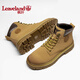 Maple Leaf (Leveland) Nouvelles chaussures pour hommes et femmes Même style pour les couples, les tendances de la mode, les bottes Martin simples et polyvalentes, les chaussures décontractées de hauteur et d'usure, jaune terreux [même style pour les hommes et les femmes] 38