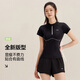 李宁（LI-NING）泳衣女士分体式两件套游泳衣温泉显瘦保守游泳装备1602黑色3XL