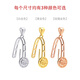 Feiyu Fat Donglai same style 18K gold safe buckle clip, Fu buckle amber 18k buckle head S925 button empty support buckle DI medium size (gold color)