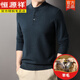 Hengyuanxiang cardigan men's 2024 new autumn and winter henley collar sweater simple sweater thickened middle-aged men's black S 165
