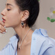 Jinzhu HEFANG He Fang Magic Adventure Earrings Trendy Personality Face-Slimming Earrings Love Earrings Birthday Gift Black