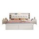 Yu feiqi nordisch massives Holzbett Doppelbett moderne einfache Hochkasten Nachtlichtladebett 9902# Einzelbett [mit Licht mit Buchse] 1,8*2,0 m (Rahmenmodell)