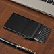 Qimo Anti-Magnetic Automatic Card Bag and Card Cover Shield RFID RFID Anti-theft Bank Card clip NFC Card de gran capacidad Gris