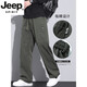 
JEEP SPIRIT American Trendy Brand Working Pants Men's Loose Straight Autumn and Winter Paratrooper Pants 2025 Winter Plus Sport and Casual Trousers 9856-Black 4XL [Merchant]180~200Jin[Jin equals 0.5 kg]