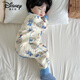 Disney pure cotton boys and girls onesie sleeping bag autumn and winter pajamas baby thickened baby anti-kick quilt warm home clothes pink bunny 130