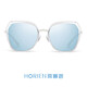Hai Lien Polarized sunglasses for women's new sunglasses with large faces, slimming and UV proof Internet celebrity drivers' driving special driving mirror polygonal hollowing can be equipped with myopia mirror N6621 [Blue + Blue Film] N6621-N65