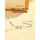 QUAMER Old Phoenix Gold Store Lucky Four-Leaf Crocodile Bracelet for Women for Women with Luxury Luxury Niche Exquisite Sterling Silver Bracelet Birthday Four-Leaf Crocodile (Classic White Diamond) + Exquisite Gift Box