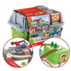 Hape Germany hape train track toys children's train wooden building blocks plugged track set Children's Day gifts Train track cart transportation storage set E3764