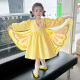 Beilecong children's clothing girls dress children's skirt autumn clothing new girl birthday gift butterfly fairy princess dress pink 100 yards recommended 2-3 years old (90-100cm)