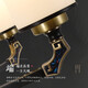 Suyin new Chinese style living room lamp full copper chandeliers Chinese style villa simple modern Chinese style lamp study bedroom lamp 9901 6 heads [E27 light bulbs * 6]