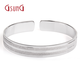 GsunG platinum PT950 men's nail sand bracelet solid double nail sand C-shaped women's bracelet glossy atmosphere simple style customized products contact customer service