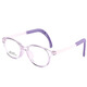 Morning Yin New 12609 Tomato Glasses Children's Ultra Light Frame Soft Silicone Nose Bracket Rubber Legs Anti-Slip Kids Glasses Frame Glasses Frame Gloss Black Frame