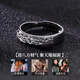 Chinese Gold Lucky Pixiu Silver Ring Men's Ring Live Mouth Tail Ring Men's Chinese Valentine's Day Gift Boy's Birthday Gift for Boyfriend and Husband Pixiu Ring-Male Jingsuda