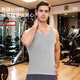 Langsha thick thread vest men's 100% pure cotton slim fit thin summer hurdle bottoming sweatshirt sports American tight fitness [1 gray 1 white] Pure cotton rough thread XL /175: It is recommended to choose a larger size for slim fit
