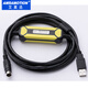 AIMOXUN convient au câble de données de programmation Mitsubishi plc FX3U / 1S / 1N / 2N / 3GA DÉLICTION DE COMMANDE DE DEBUG Câble Câble USB-SC09-FX [Black économique] avec anneau magnétique 2,5 mètres