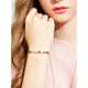 DL 1998 Fat Donglai Calidad 18K Gold Bracelet Titanium Steel No-Fall Femenina Rose de oro Rose Open Versión estrecha Pulsera Corea Rosa Corea Medio Nail Half Diamond Estrecho Versión 4 mm