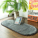 Zhonghong Nordic floor mats, door-to-door foot mats, bathroom absorbent foot mats, children's bedroom bedside blanket, non-slip internet celebrity kitchen, small ball, gray 45*120CM