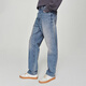 Lee Shopping Mall el mismo estilo que el año 24 otoño e invierno Nuevo producto 753 cómodos pies rectos en medio de la cintura 101+ jeans de hombres de color azul medio retro a la luz de la luz media (longitud del pantalón 31) 31