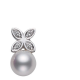 Mikimoto MIKIMOTO women's pearl earrings silver diamond-set flowers exquisite pearl earrings give gifts to girlfriend PE-1392PU