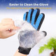 Pet Chila Cat Gloves Dog Hair Comb Dog Hair Removal Comb Pet Cleaning Supplies to Remove Floating Hair Cat Hair Cleaner 266 Nails Export Quality Blue Right Hand