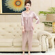 Modal Ice Silk Pyjamas für Frauen, mittlere und ältere Sommer-Sommer-Kurzärmel-Hosen Mutter Pyjamas Feste Farbe bequeme und luxuriöse Heimkleidung H683 Hellrosa Frauen l [90-105jin [Jin gleich 0,5 kg]]]