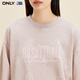 ONLY秋冬NBA联名款字母刺绣宽松卫衣女|12349S024 C15 粉色花纱SHADOW GRAY XL 175/92A